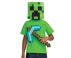 Zestaw Creeper MINECRAFT (maska + kilof)
