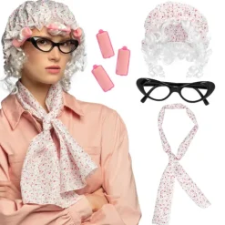 Zestaw dodatków do przebrania w stylu Babci