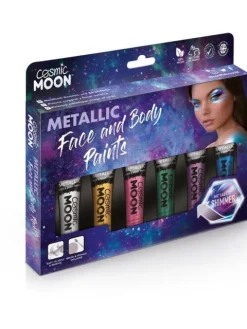 Zestaw Farby metaliczne do twarzy i ciała Cosmic MOON
