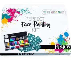 Zestaw Farby + split cake + szablony do malowania FUSION Perfect Face Painting Kit