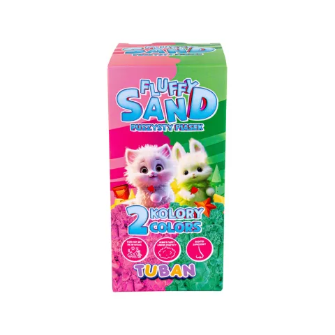 Zestaw FLUFFY SAND Puszysty piasek 2x70g różowo zielony