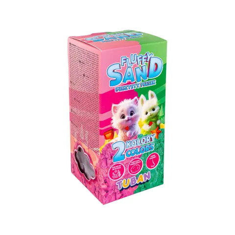 Zestaw FLUFFY SAND Puszysty piasek 2x70g różowo zielony