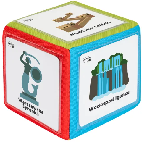 Zestaw Kostka Edukacyjna z kieszeniami + 52 karty zabytki PL
