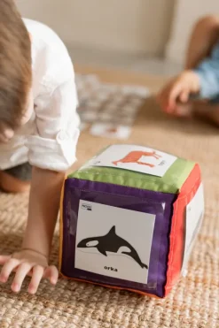 Zestaw Kostka Edukacyjna z kieszeniami + karty + pisak