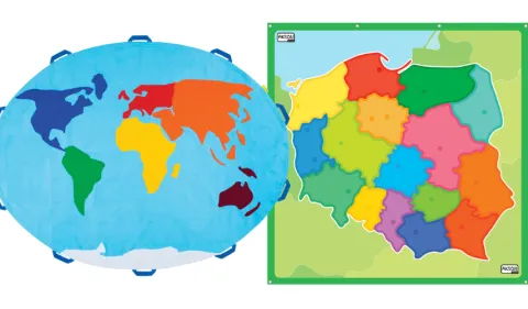 Zestaw Mat Edukacyjnych Mapa Świata i Mapa Polski