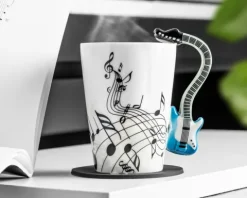 Zestaw muzyka duo - Kubek GITARA ELEKTRYCZNA NIEBIESKA + podkładka