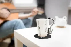 Zestaw muzyka duo - Kubek GITARA ELEKTRYCZNA CZARNA + podkładka