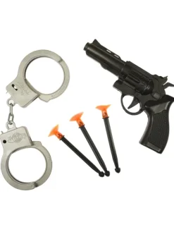 Zestaw Policjanta (pistolet na strzałki, kajdanki)