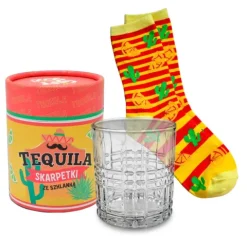 Zestaw prezentowy: Skarpetki i szklanka Gift Me Sox wzór: Tequila