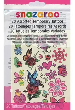 Zestaw Tatuaże Snazaroo tymczasowe 20 sztuk Tattoo