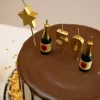Zestaw świeczek na tort 50 urodziny złote 6 szt.