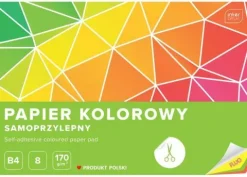 Zeszyt papierów kolorowych samoprzylepnych B4 FLUO 8 kartek