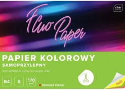 Zeszyt papierów kolorowych samoprzylepnych B4 FLUO 8 kartek