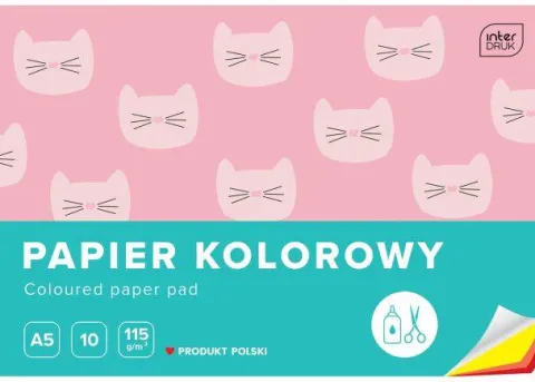 Zeszyt papierów kolorowych A5 10 kartek