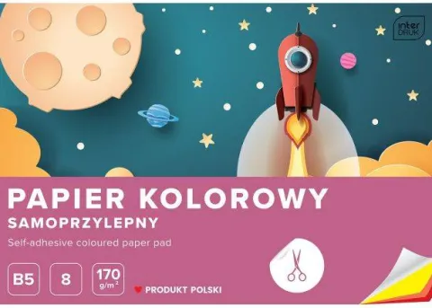 Zeszyt papierów kolorowych samoprzylepnych B5 8 kartek