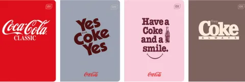 Zeszyt A5 60 kartkowy Linie z logo Coca Cola 1 szt. mix wzorów